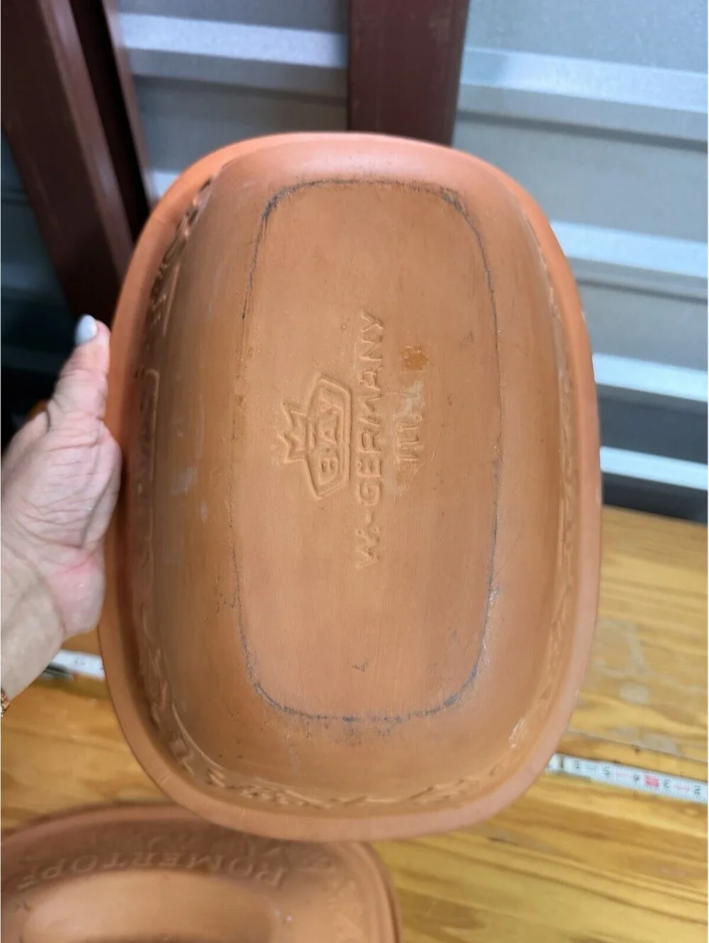 Vintage Romertopf #111 Bay-West Germany Terra Cotta Clay Baker Roaster